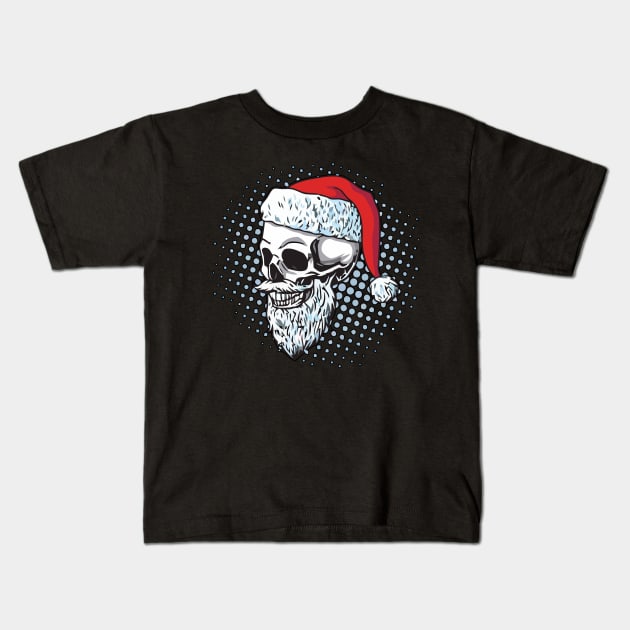 Santa hat Skull Kids T-Shirt by AdeShirts